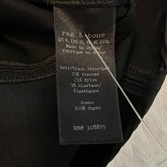 Rag & Bone Womens Black Scoop Neck Long Sleeve Flare Hem Sheath Dress Size 8 - Picture 6 of 8